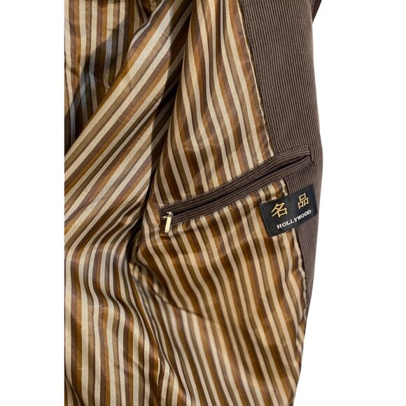 JACK TAYLOR Brown Corduroy Men’s Vintage Jacket w/ Full Zip & Collar Sz. S / 95 - Picture 9 of 10